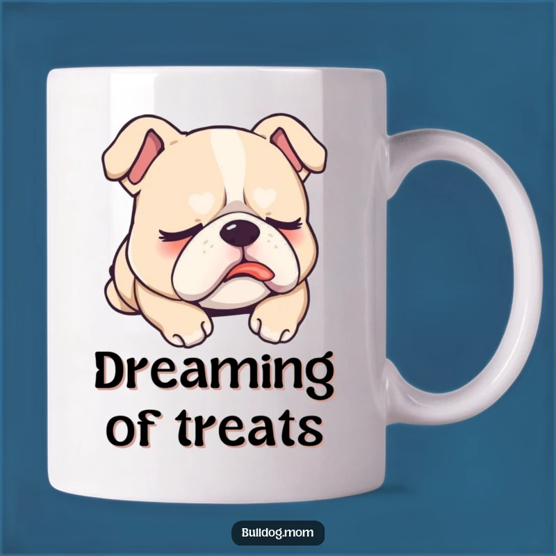 Funny Sleepy Bulldog Mug: Hilarious Dreaming Pup for Coffee Lovers!