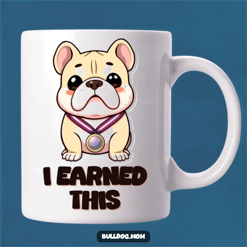 Funny Bulldog Champion Medal Mug: A Proud Pup's Perfect Gift for Winners