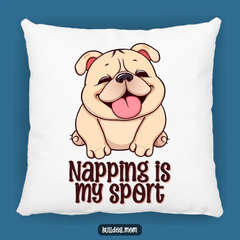 Cute Kawaii Bulldog Bliss Pillow: Soft & Funny Comfort