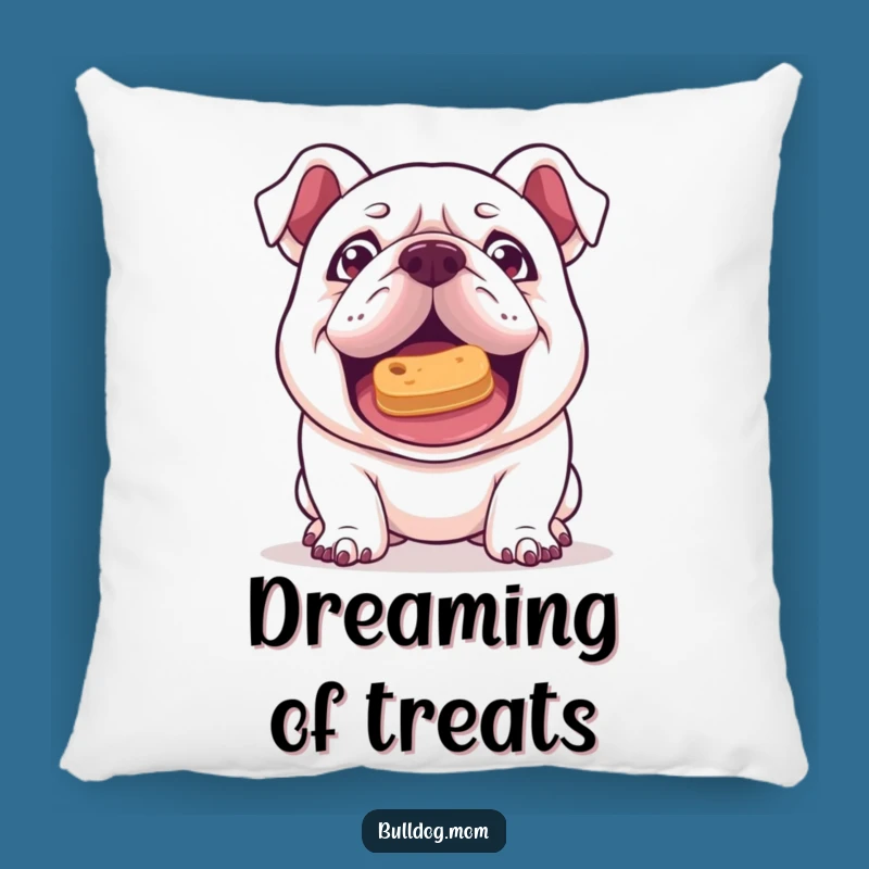 Funny Kawaii Bulldog Treat Balance Pillow - Cozy Mischievous Decor