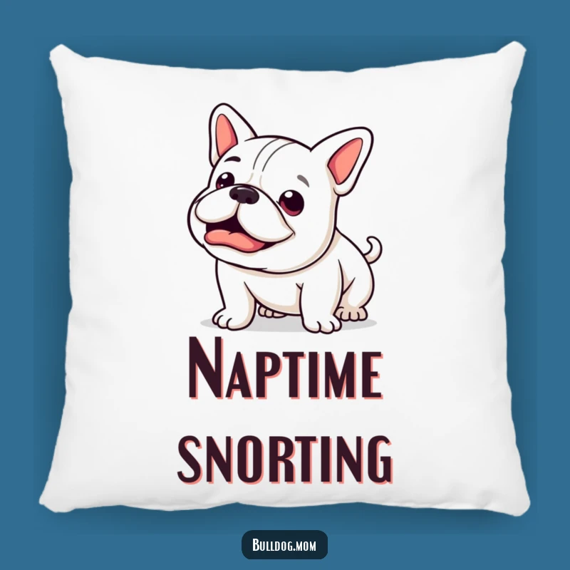 Funny Kawaii Bulldog Pillow: Happy Snort and Wag Comfort
