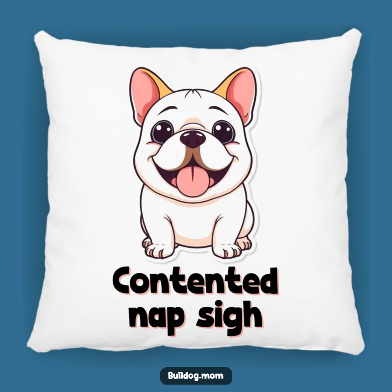 Funny Kawaii Bulldog Smile Pillow: Snuggly Hilarious Gift for Dog Lovers!