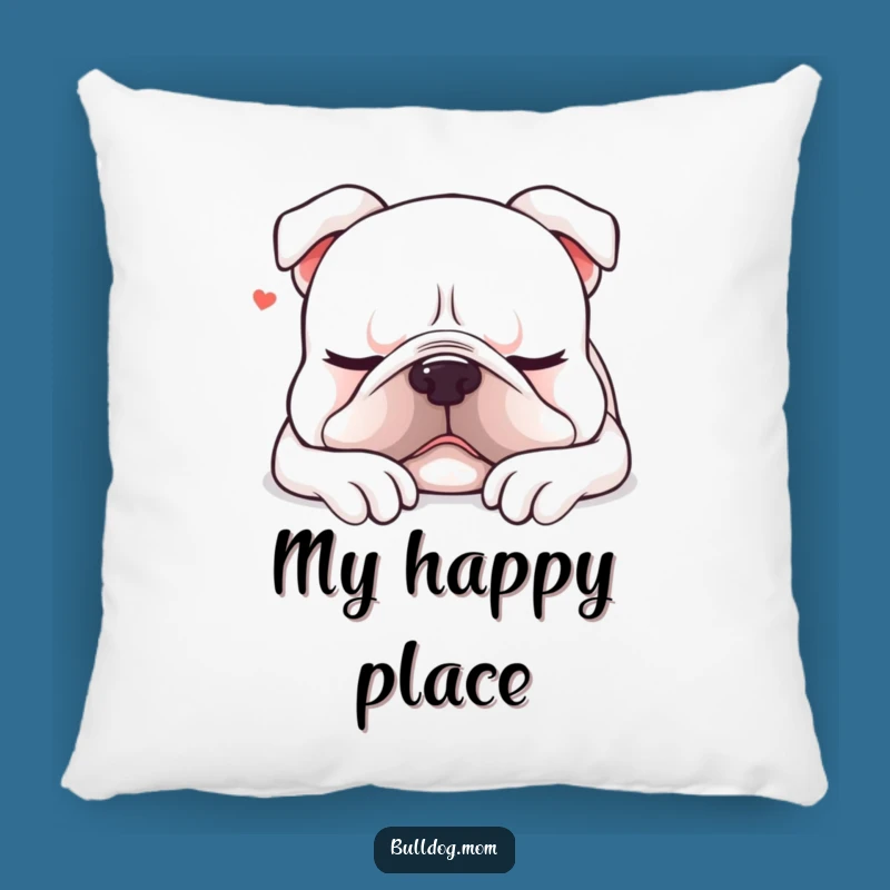 Soft Funny Kawaii Bulldog Nap Pillow: Sleepy Dog Cushion, Cozy Bulldog Decor Gift
