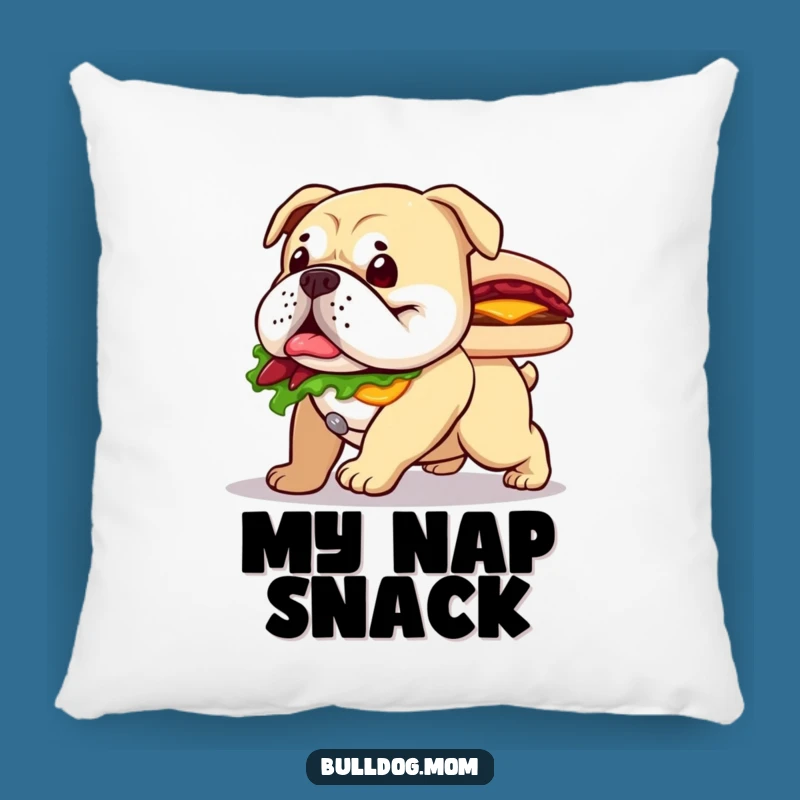 Funny Bulldog Sandwich Pillow - Cozy & Hilarious Snuggle Gift