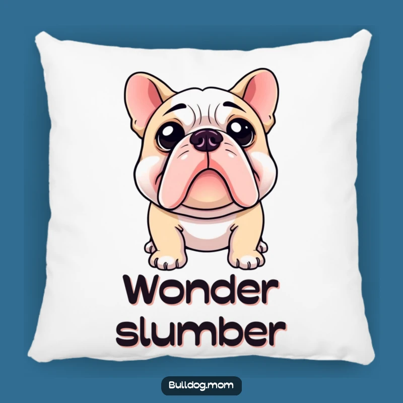 Funny Bulldog Curiosity Pillow: Rest Your Head on Puzzled Pup Comfort