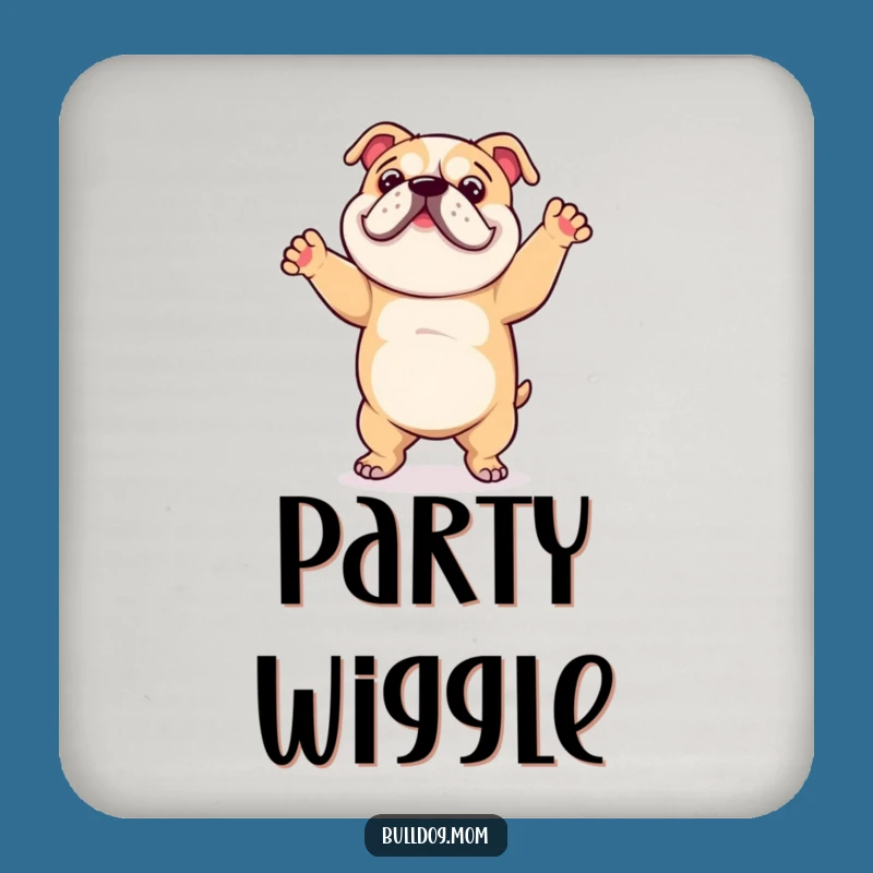 Funny Bulldog Dance Coaster: Add a Humorous Jig to Your Drink Station