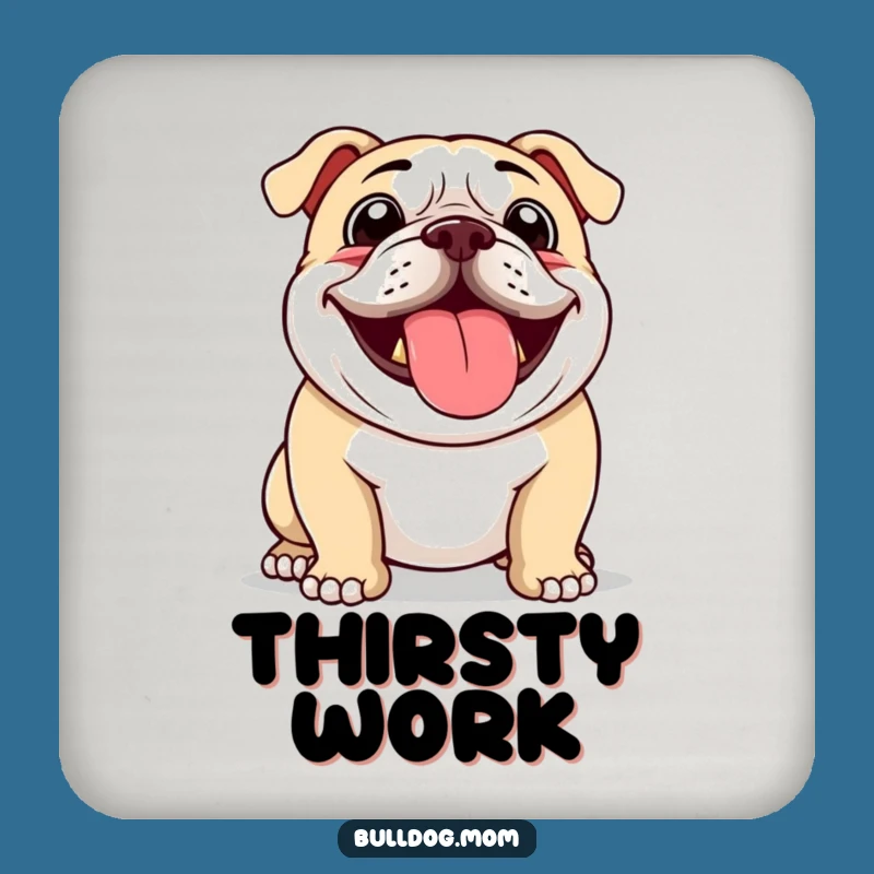 Funny Bulldog Panting Coaster: Add Happy Dog Charm to Your Drink Station