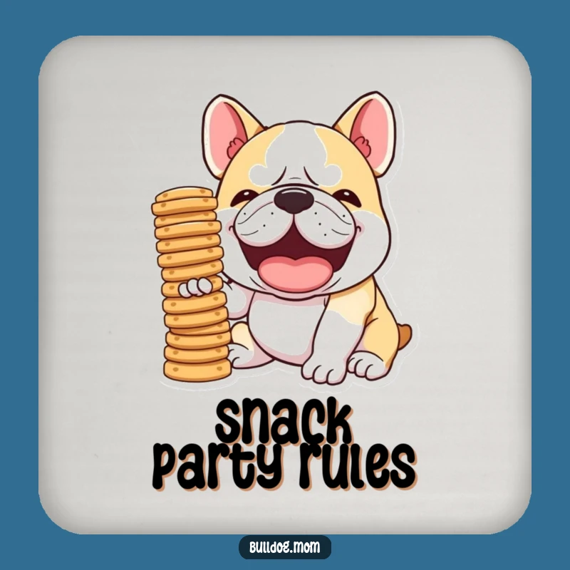 Funny Kawaii Bulldog Drink Coaster, Protect Surfaces with Humorous Style