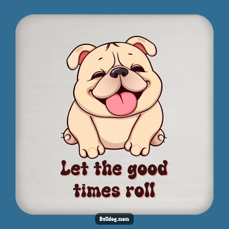 Funny Kawaii Bulldog Playful Coaster: Protect Surfaces with Humor