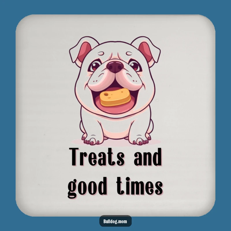 Funny Kawaii Bulldog Treat Balance Coaster - Mischievous Puppy Protection