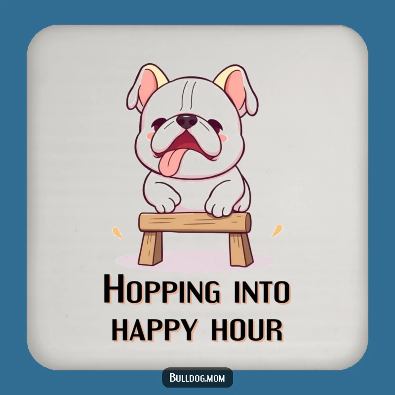 Funny Kawaii Bulldog Jump Coaster: Protect Surfaces with Humor