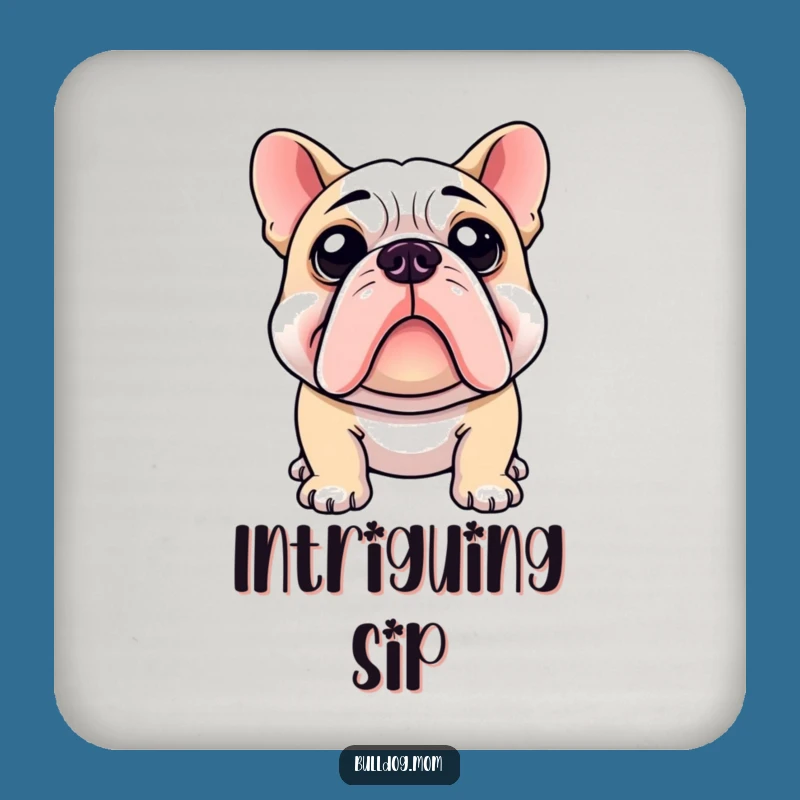 Funny Bulldog Curiosity Coaster: Add a Puzzled Pup's Charm to Your Table