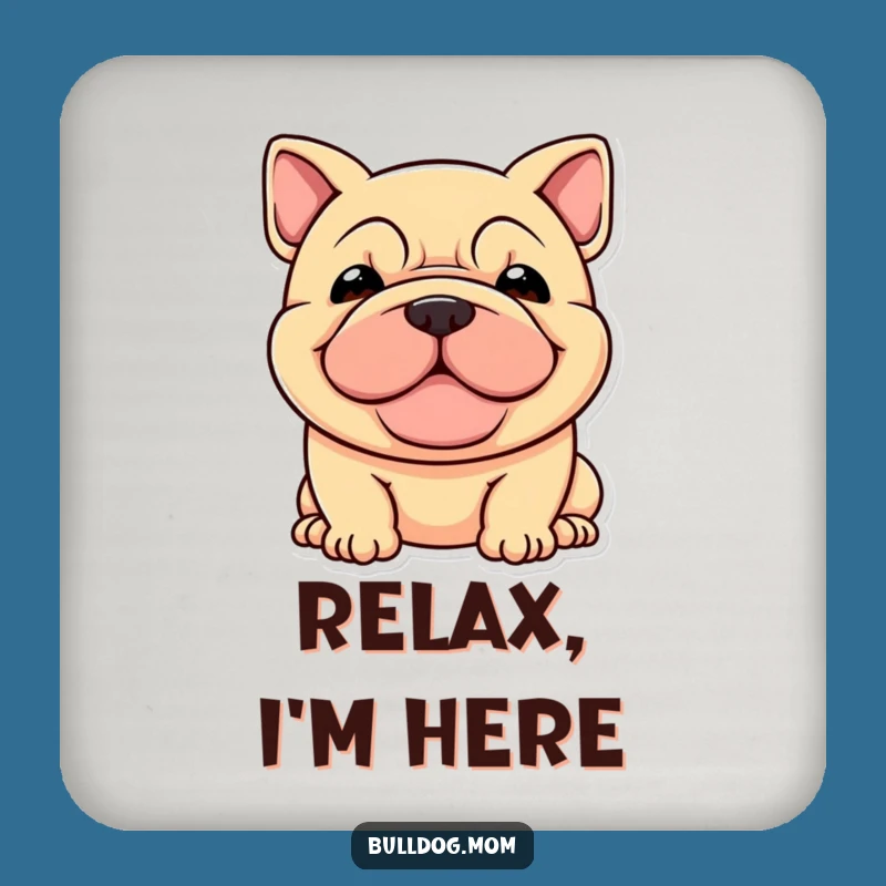 Funny Stocky Dog Coaster: Wrinkled Face Table Protector Gift