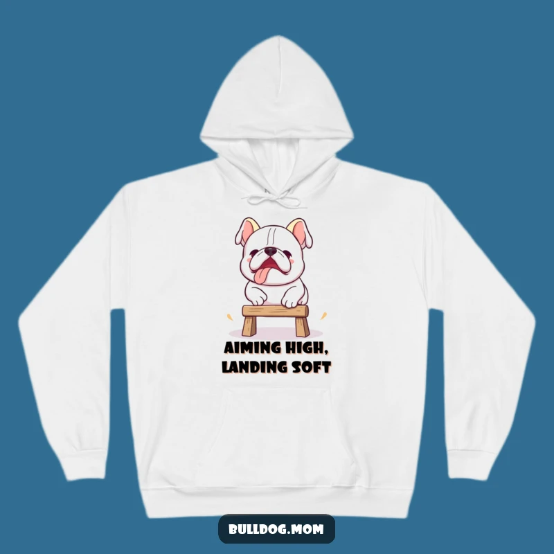 Cozy Funny Kawaii Bulldog Effort Hoodie: Warm & Hilarious