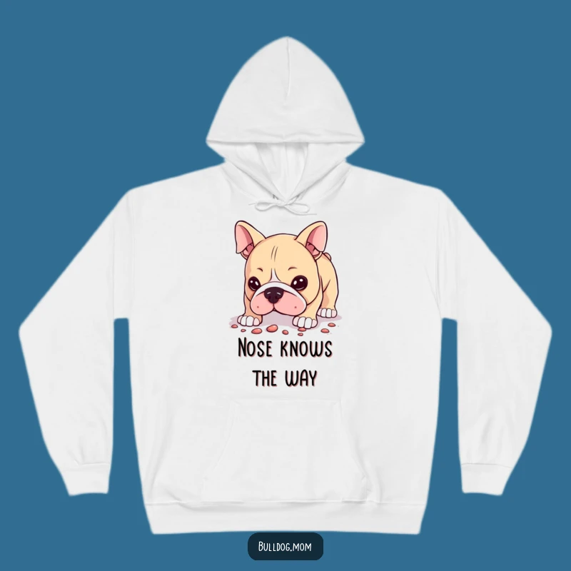 Cozy Funny Curious Bulldog Hoodie: Snuggle Up with Hilarious Investigation!