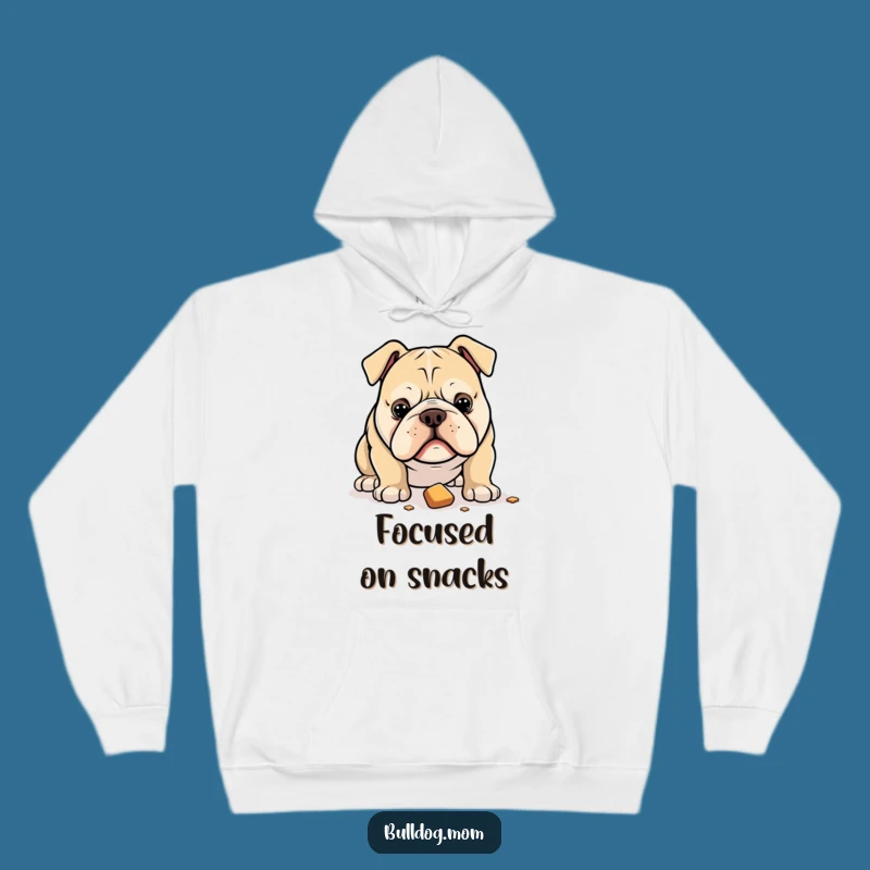 Funny Bulldog Hoodie: Intense Treat Focus Comfort Gift
