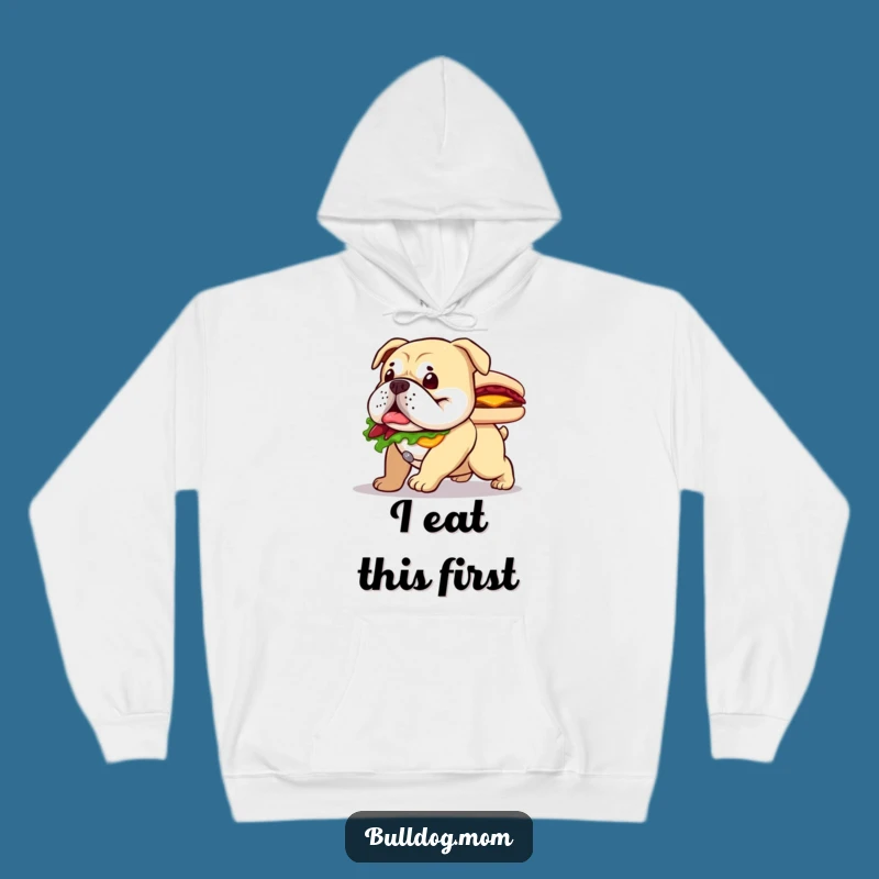 Funny Bulldog Sandwich Hoodie - Cozy & Hilarious Foodie Dog Gift