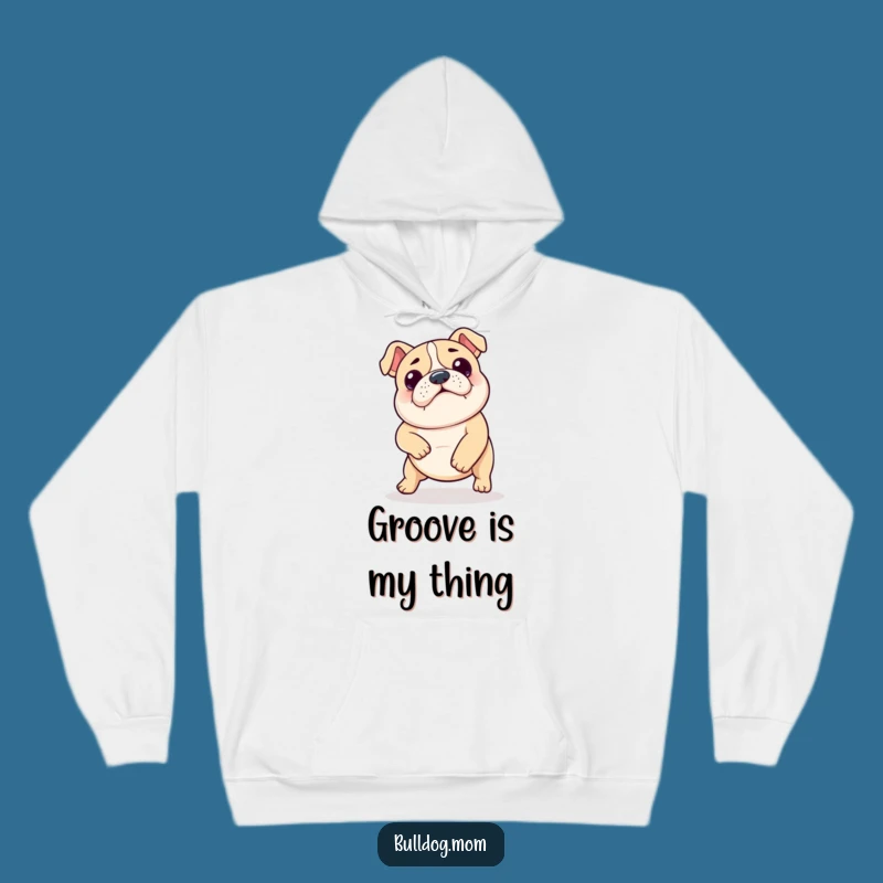 Funny Kawaii Bulldog Shuffle Hoodie - Cozy Dog Dance Gift