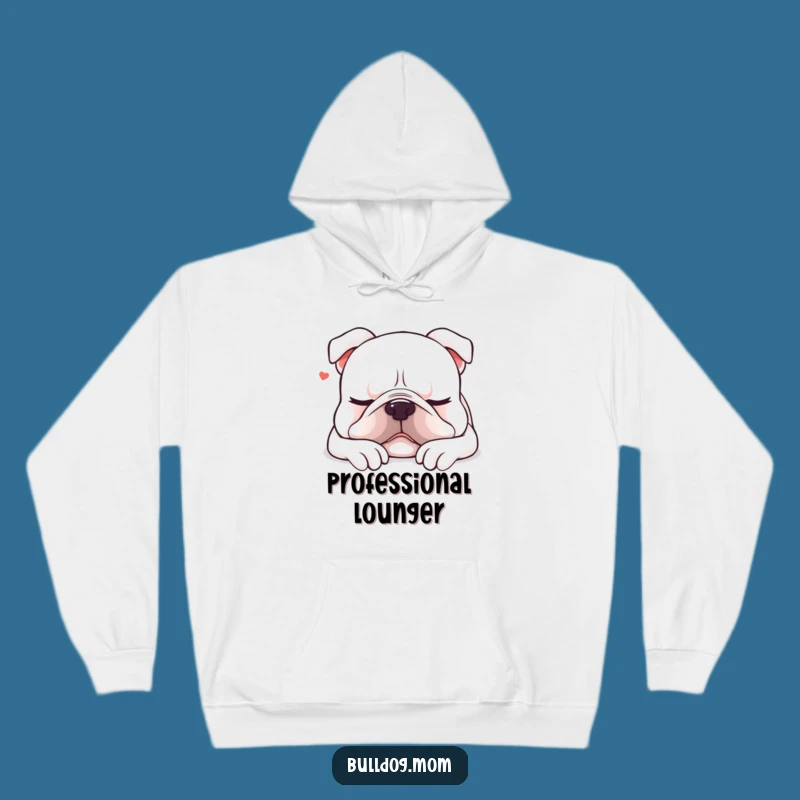 Cozy Funny Kawaii Bulldog Nap Hoodie: Sleepy Dog Comfort, Relaxing Bulldog Gift