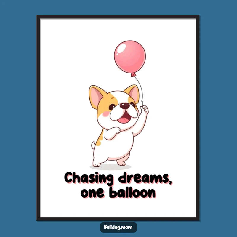 Funny Free Printable Wall Art: Balloon Bulldog, Hilarious Downloadable Decor Gift!