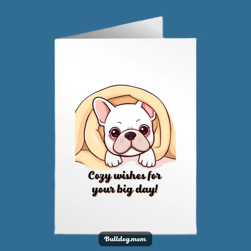 Free Printable Birthday Card: Cozy Bulldog Peek - Sweet Downloadable Gift!