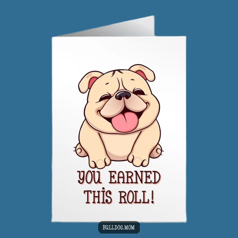 Free Printable Congrats Card: Playful Bulldog Snorting, Joyful Downloadable