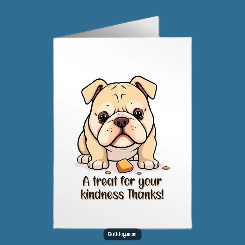 Funny Thank You Bulldog Card Free Printable: Focused Pup Appreciates It!