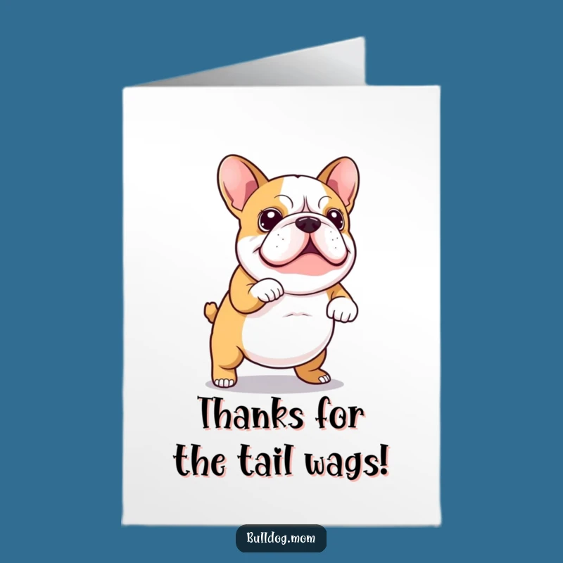 Free Printable Wiggly Bulldog Thank You Card: Express Gratitude with a Funny Dance