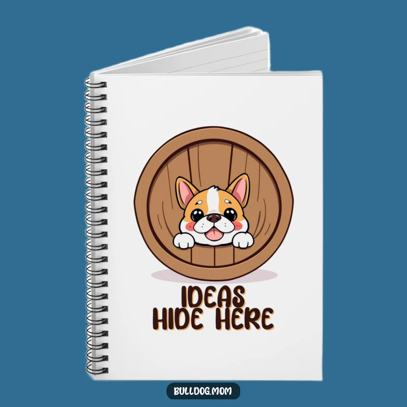 Funny Bulldog Barrel Peek Notebook: Jot Down Laughs with This Cute Pup
