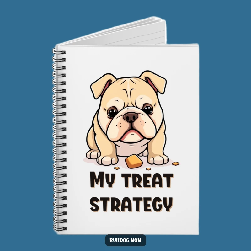 Funny Bulldog Notebook: Intense Treat Focus Journal Gift