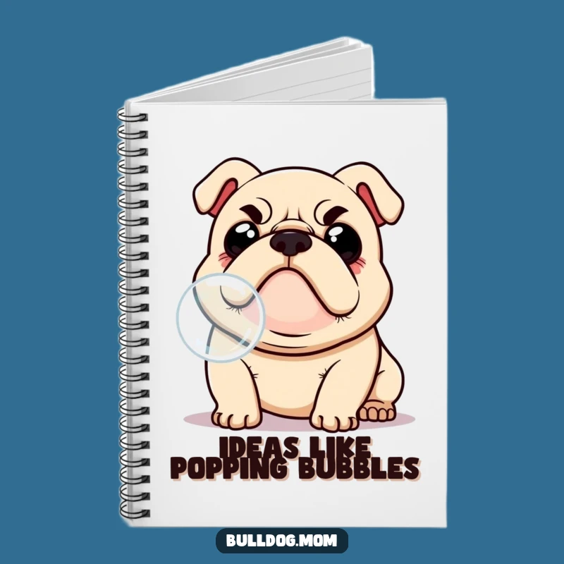 Funny Kawaii Bulldog Notebook, Perfect for Jotting Down Hilarious Thoughts