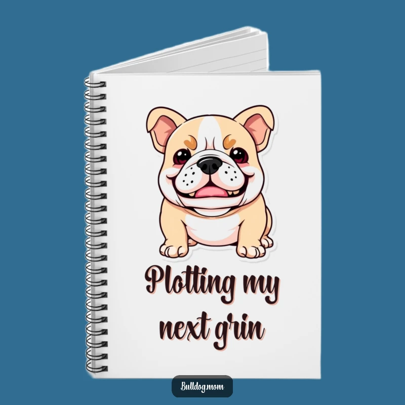 Funny Kawaii Bulldog Notebook: Playful Snarl Smile, Comedic Journal