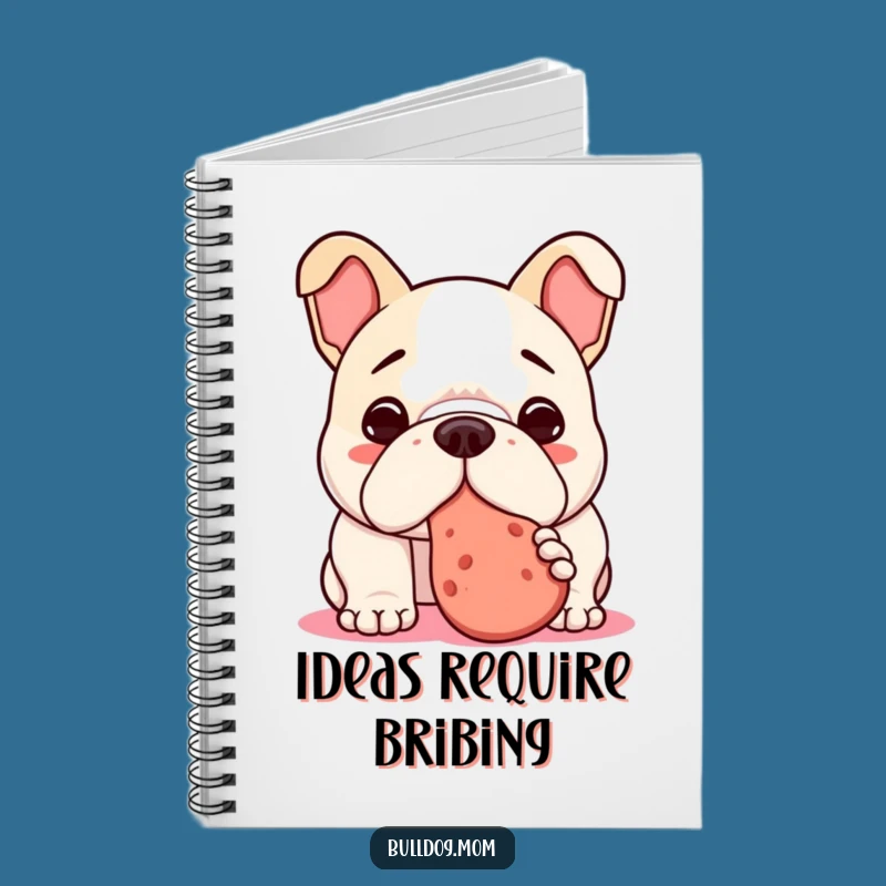 Funny Kawaii Bulldog Treat Notebook - Eager Pup Journal Gift