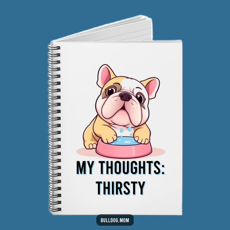 Funny Kawaii Bulldog Hydration Notebook: Jot Down Hilarious Ideas