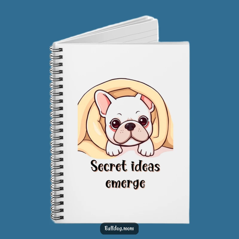 Funny Kawaii Bulldog Blanket Notebook: Hilarious Gift for Cozy Thoughts!