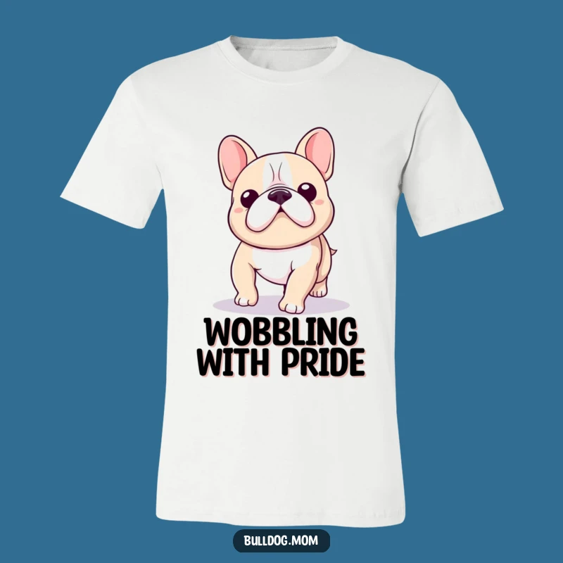 Funny Kawaii Bulldog Wobble T-Shirt: Hilarious Gift for Playful Pups!