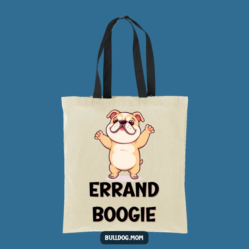 Funny Bulldog Dance Tote Bag: Carry Your Happy Vibes with This Humorous Pup