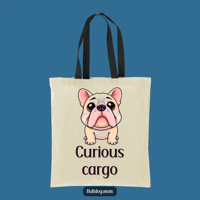 Funny Bulldog Curiosity Tote Bag: Carry Your Questions with This Humorous Pup