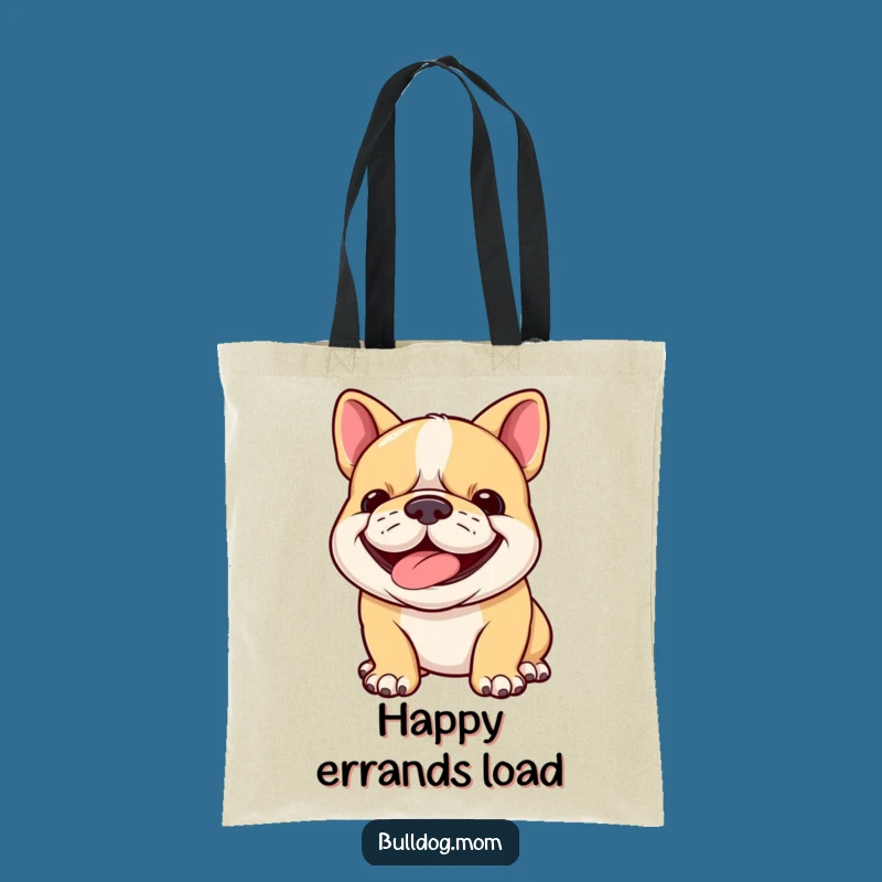 Funny Happy Bulldog Cub Tote Bag - Panting Pupil, Carry-All Gift!