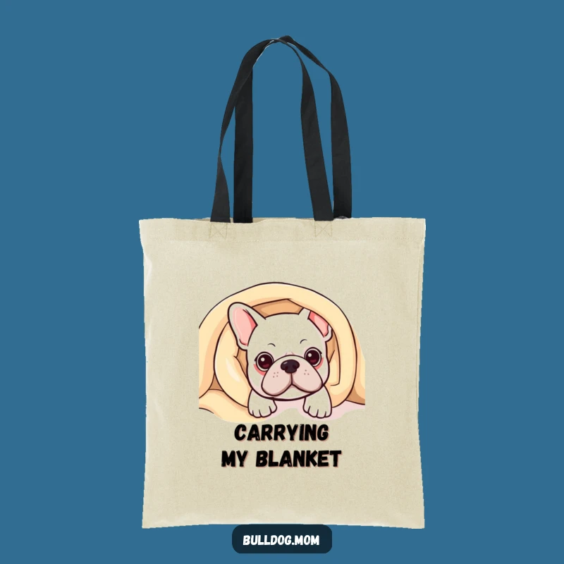 Funny Kawaii Bulldog Blanket Tote Bag: Hilarious Gift for Cozy Travelers!