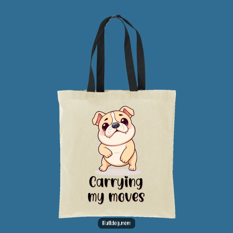 Funny Kawaii Bulldog Shuffle Tote Bag - Hilarious Dog Carryall