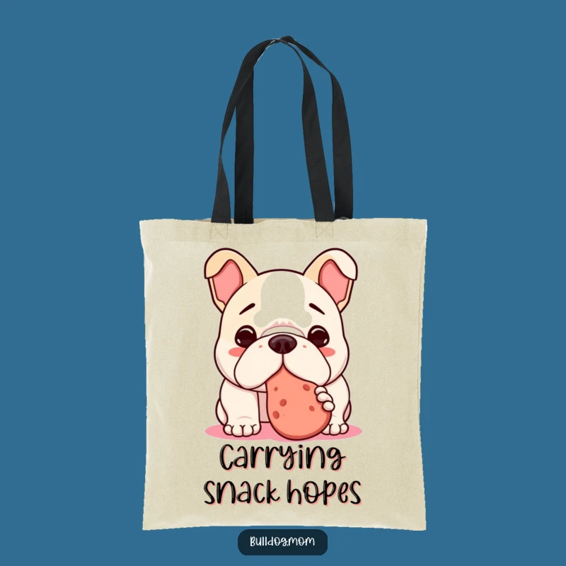 Funny Kawaii Bulldog Treat Tote Bag - Eager Pup Gift