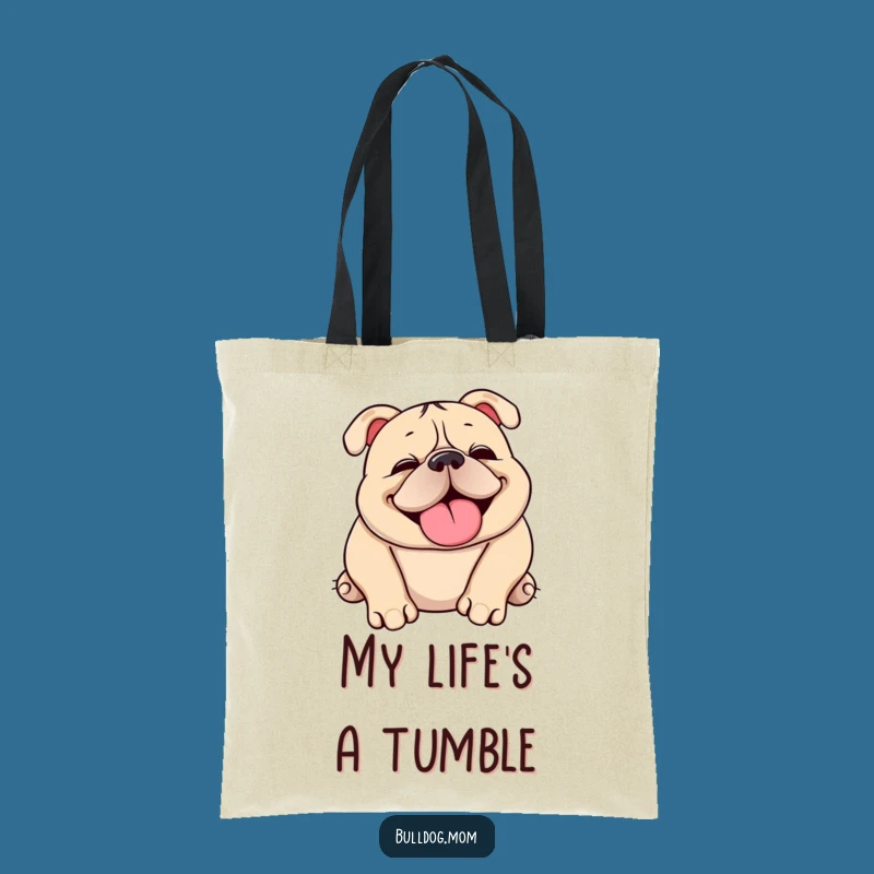 Funny Kawaii Bulldog Playfulness Tote Bag: Carry Your Joy